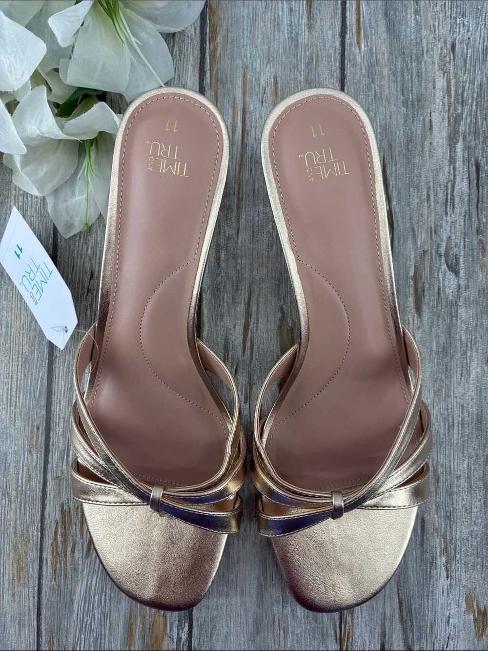Women’s Kitten Heels Mike Sandals Shoes Size 11